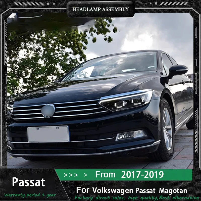 

Стайлинг автомобиля для VW Passat B8, фара 2017-2019 Passat B8, фары Volkswagen DRL, указатель поворота, ближний свет, линза проектора