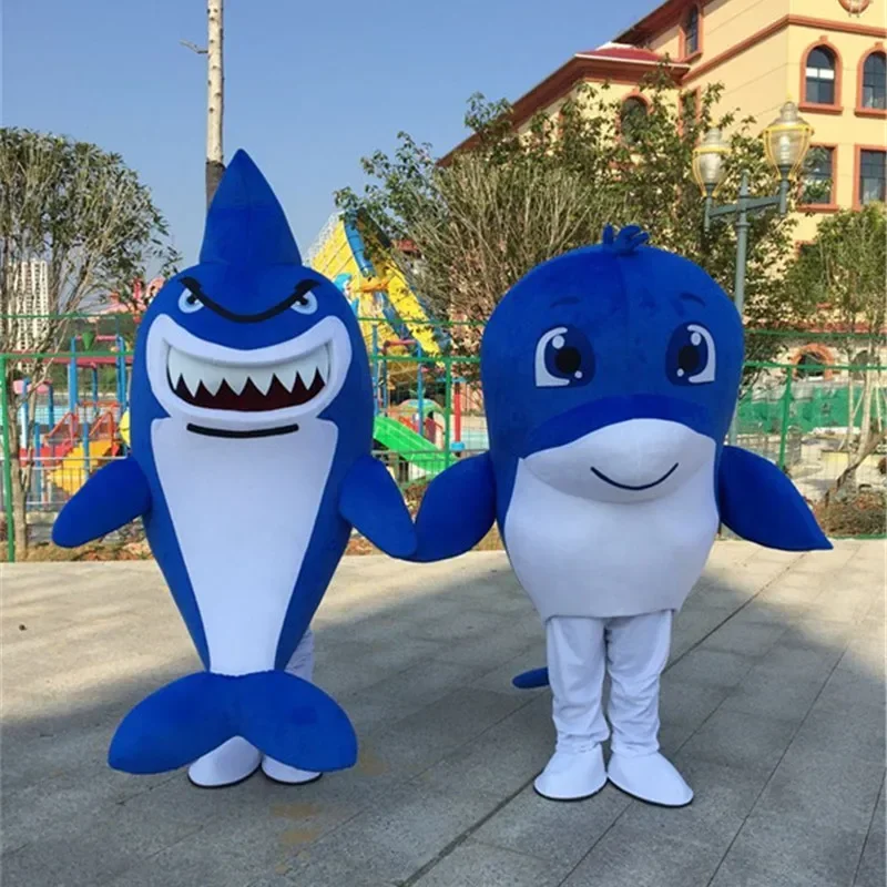 Kostium Maskotki Niebieskiego Rekina Cosplay Delfina Strój Kreskówkowy Karnawałowy Kostium Przebranie na Halloween Karnawał Cosplay