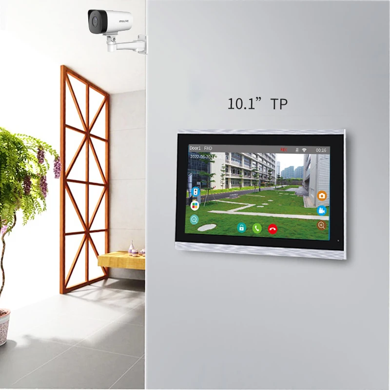Keypad Sentuh Layar IPS 7 Inci Tuya Smart Life IP WIFI Bel Pintu Video Interkom Telepon Visual Penampil Pintu