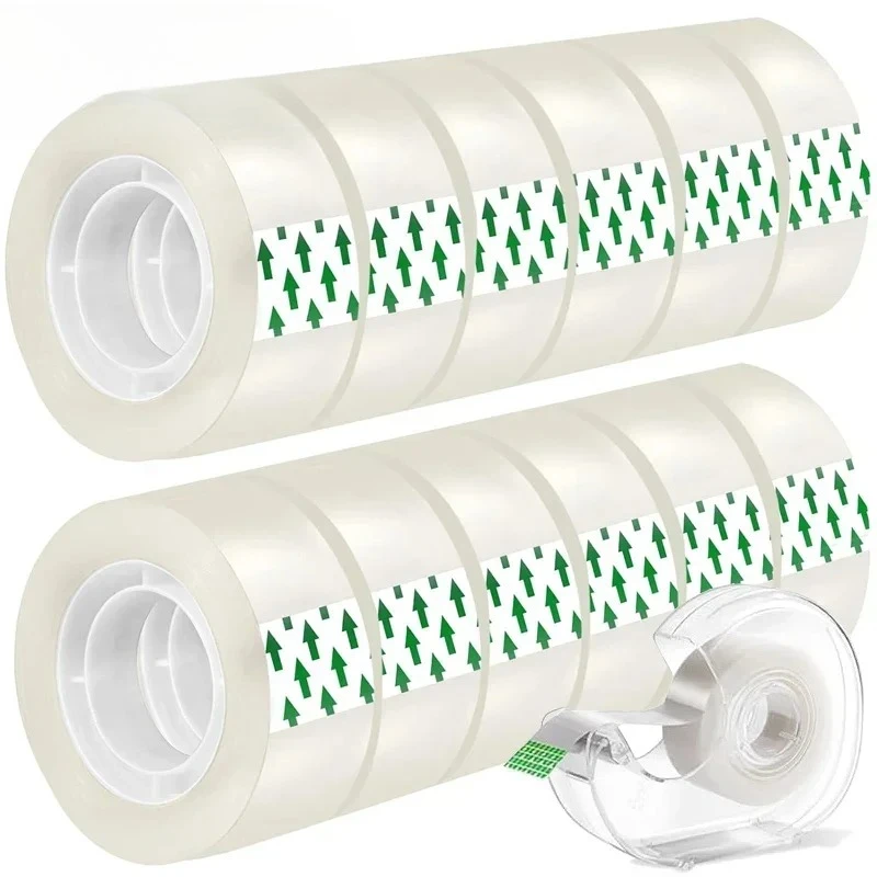10/5/1 Rolls Premium Transparent Tape 0.8cm 1.2cm 1.8cm Multifuntion High-viscosity Adhesive Tape for Gift Wrapping Packing