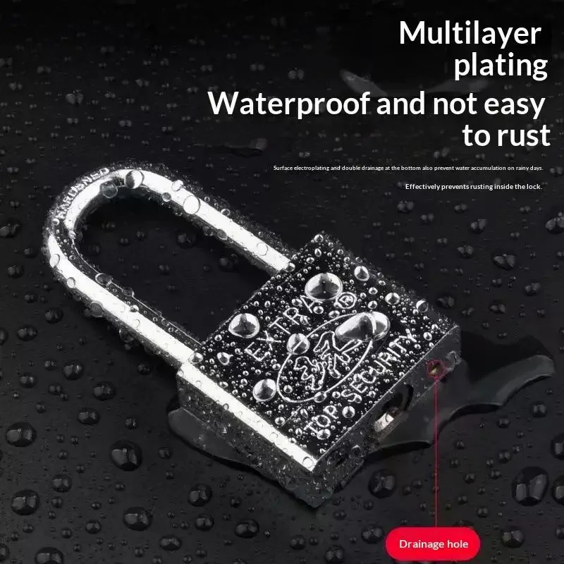 Premium Multi-Layer Electroplated Heavy Duty Iron Lock Anti Theft Home Door Office Gate Indoor