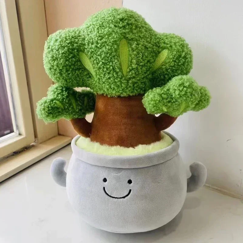 New Creative Lifelike Potted Plants Plush Toys Soft Cute Pine Trees SucculentsToys Pretty Home Decor Funny Photo Props Nice Gift