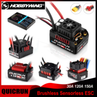 Hobbywing QuicRun WP 16BL30 8BL150 Sensorless 10BL60 10BL120 30A 60A 120A 150A XT/T Plug Brushless ESC for 1/8 1/10 RC Car