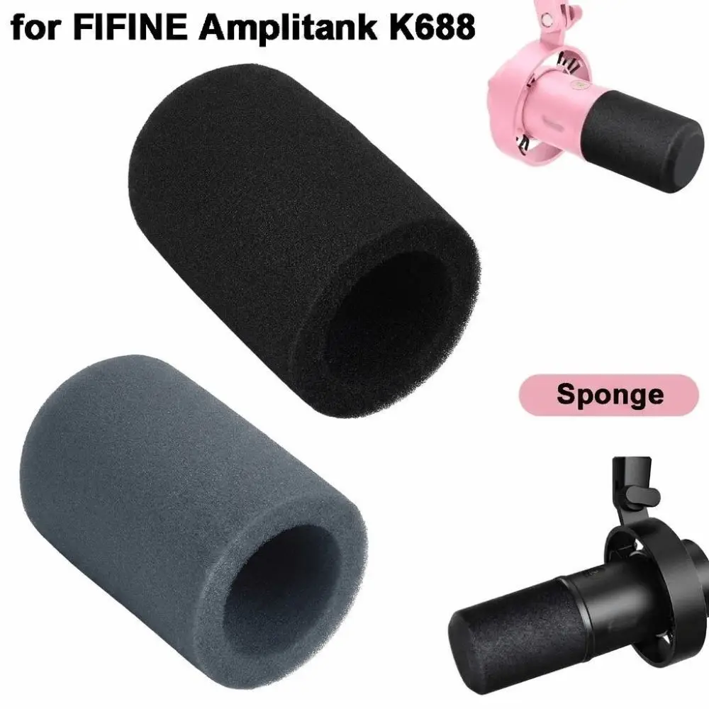 1pcs Replacement Mic Windscreen Cover Sponge Windproof Pop Filter Cover Microphone Cover for FIFINE Amplitank K688