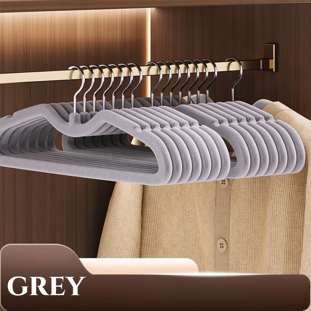 مجموعة من عشرة شماعات غير قابلة للانزلاق ولا تترك علامات للاستخدام اليومي في المنزل، بالإضافة إلى الشماعات السميكة للاستخدام المنزلي #2