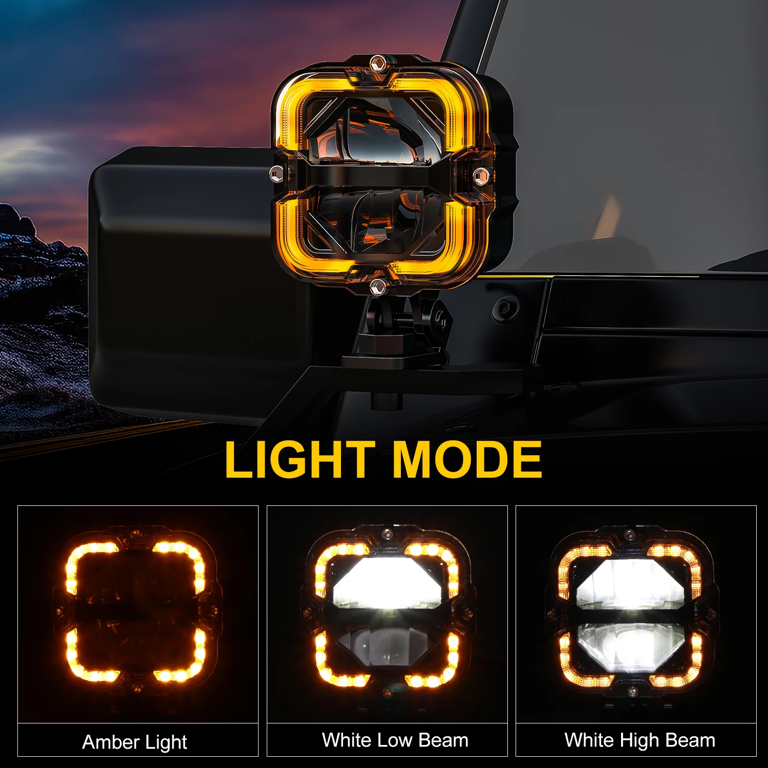 

SXMA LED6515 LED Work Lights Search Light Auxiliary Headlight 3.9” 60w for Car Off Road Truck 4x4 SUV ATV Aluminum Alloy