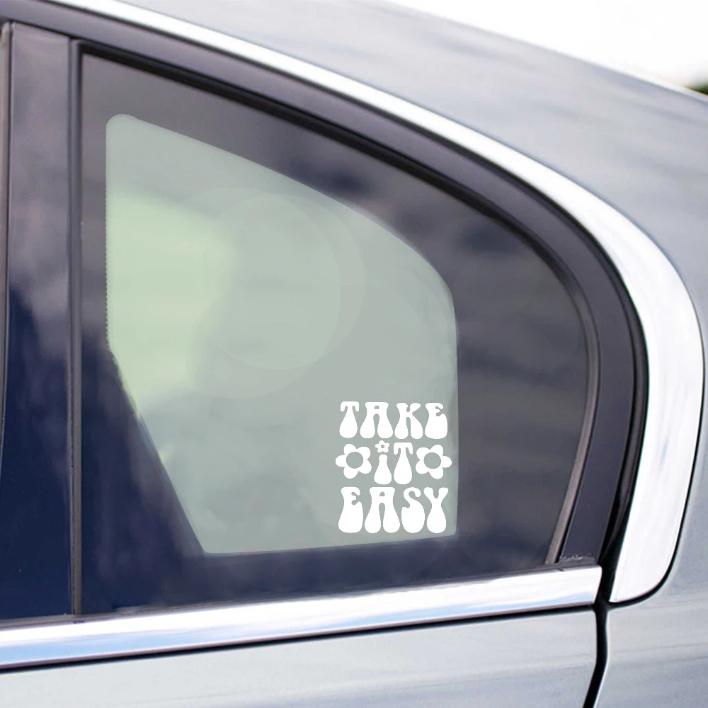 خذها بسهولة نافذة السيارة ملصق لاصق لامع للطاقة الإيجابية انتشار اللطف السيارات مركبة ملصق مائي الوفير ديكور الزجاج الأمامي #2