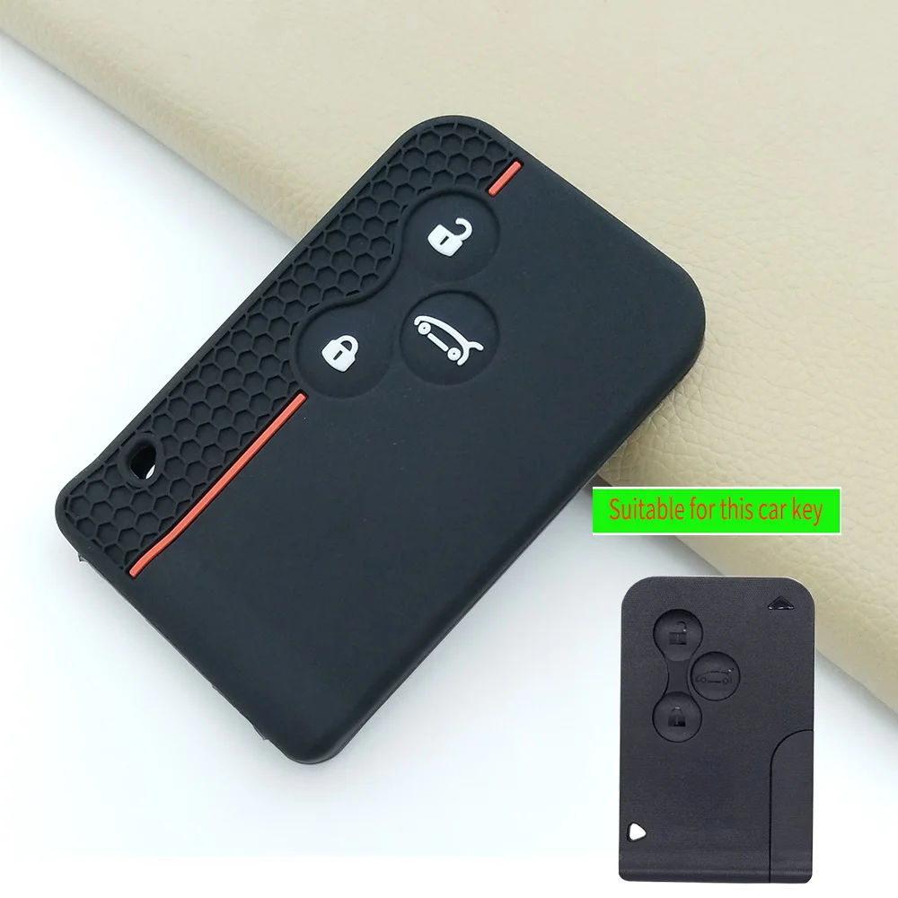 Silicone Keychain Car Keys Accessories Key Case Cover for Renault Megane Clio Megane 2 Scenic Stage Koleos LoganRegion Card
