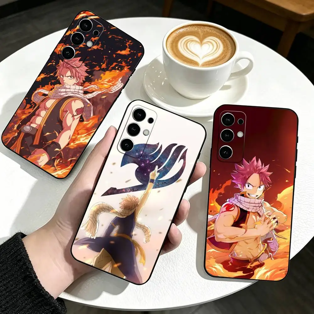 

F-Fairy Tail N-Natsu d-Dragneel Phone Case Black Silicone Soft For Samsung S25,S24,S21,S22,S23,S30,Ultra,S20,Plus,Fe,Lite