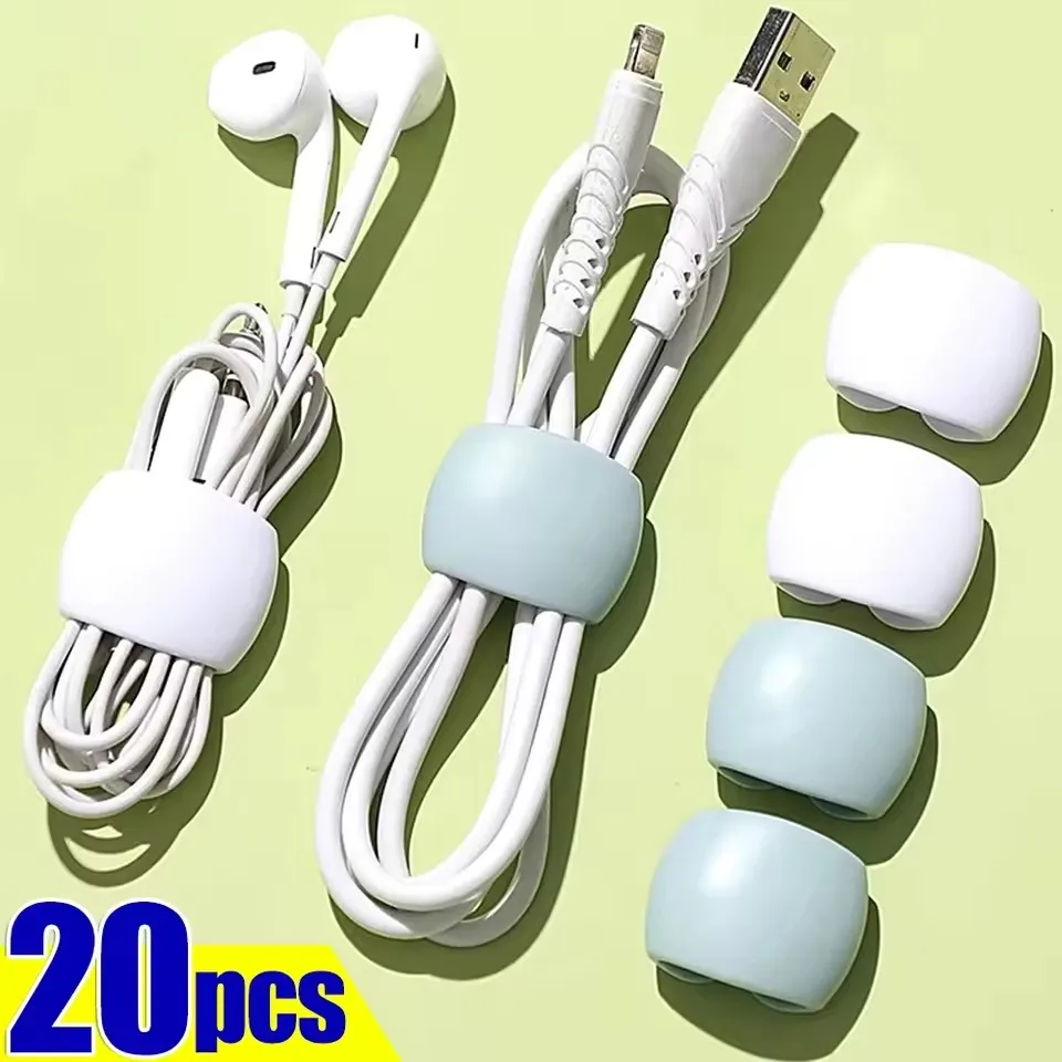 Protectores de Cable de carga, soporte para auriculares, Clip de Cable, almacenamiento de línea de datos, enrollador, organizador de cables, hebilla, gestión de cables de teléfono móvil