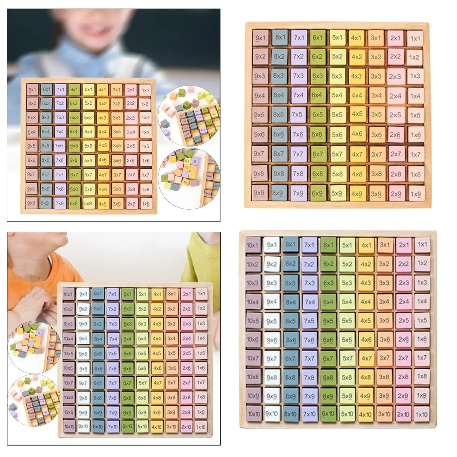 Rainbow Multiplication Board Math Toy Arithmetic Teaching Aids Educational