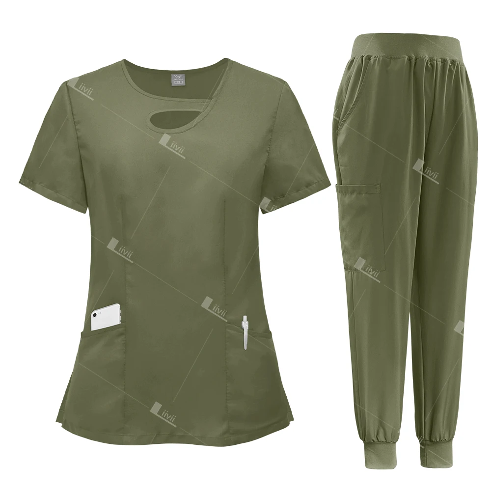 Uniformes médicos de personalidad de moda, ropa de trabajo de cirugía Dental, conjunto de exfoliantes para sala de operaciones, uniformes de enfermera, ropa de Hospital, venta al por mayor