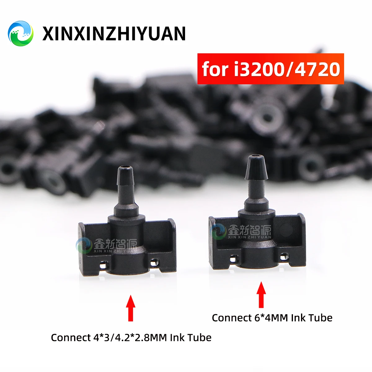 4PCs I3200/4720 Printhead Cover Adapter Joints for EPSON TX800 Print Head Manifold Connector for UV Solvent Water-based Ink