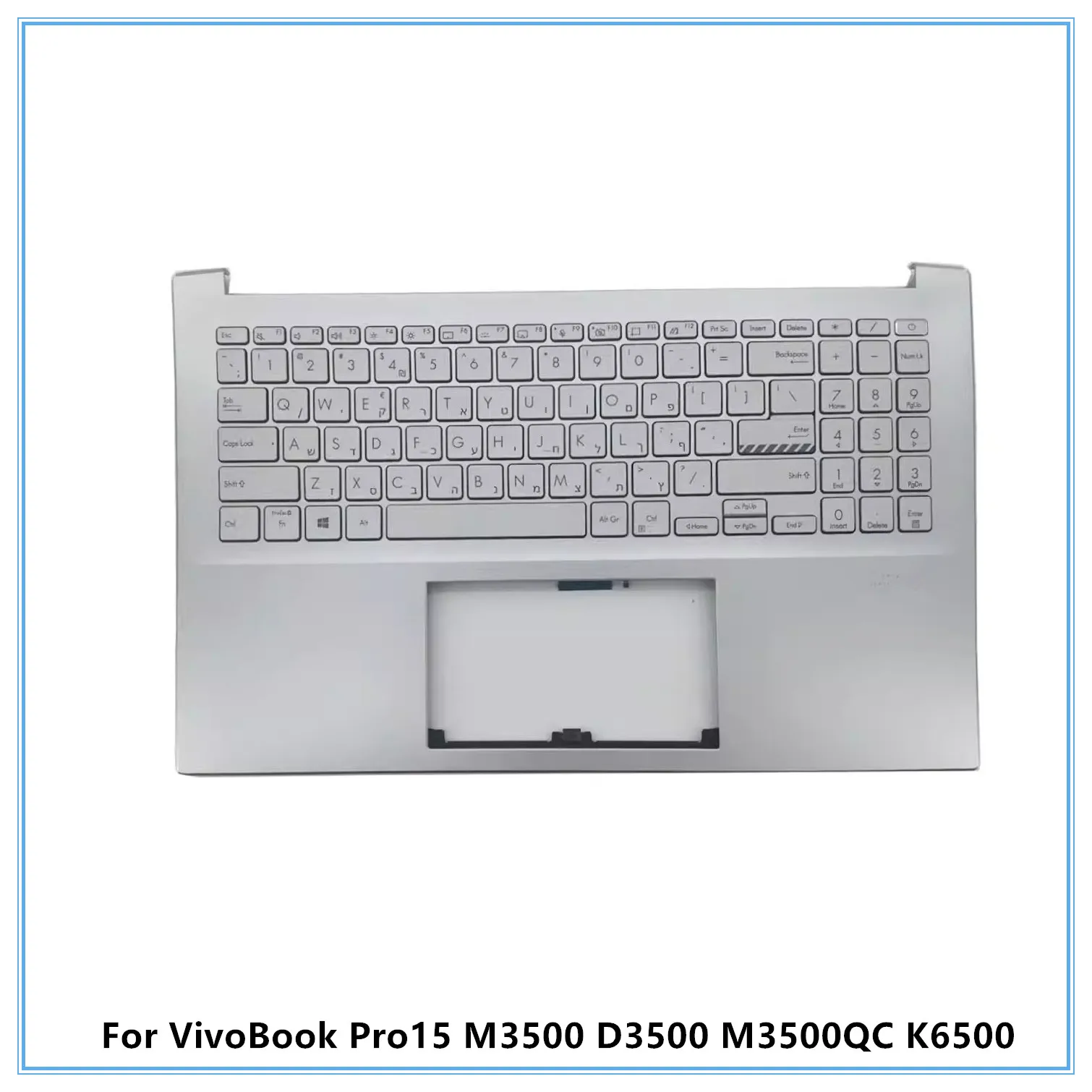 

Для ноутбуков ASUS VivoBook Pro15 M3500 D3500 M3500QC K6500: верхняя крышка (пальмрест) с двухязычной клавиатурой