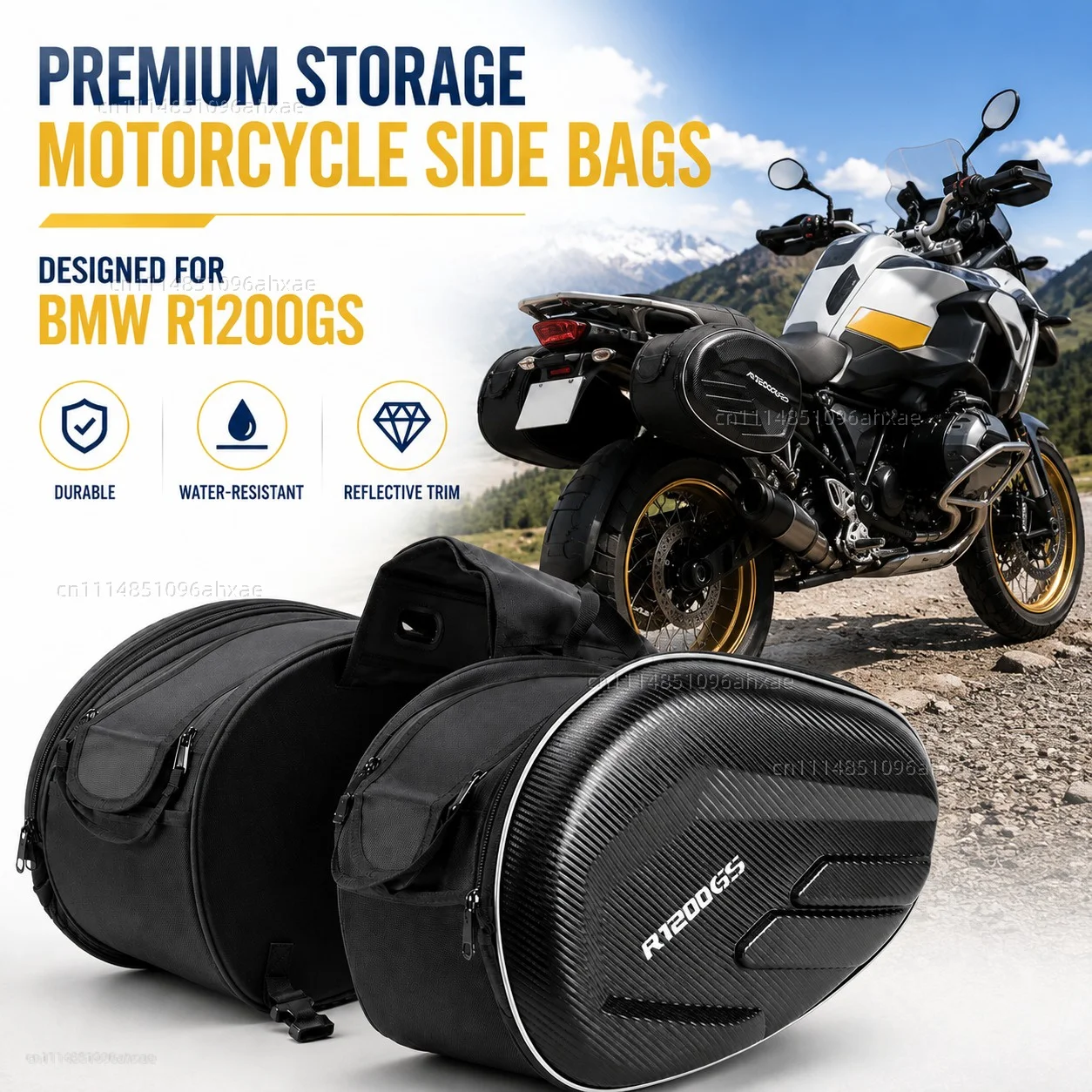 For BMW R1200GS 2007-2011 2012 R 1200 GS adv Adventure 2008-2011 2012 2PCS Motorcycle Pannier Bags Luggage Saddle Bags Side