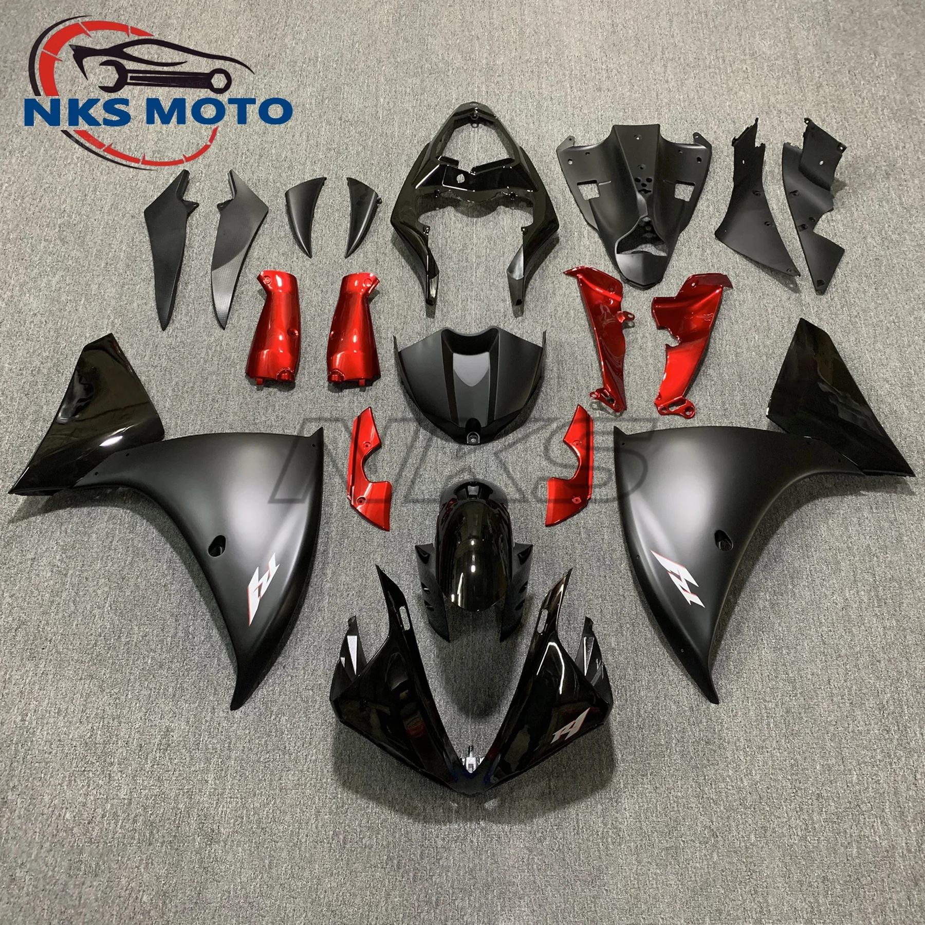 New ABS Motorcycle Bike Whole Fairings Kit Fit For YAMAHA YZF - R1 2009 2010 2011 2012 2013 2014 Bodywork Set Custom Black Red
