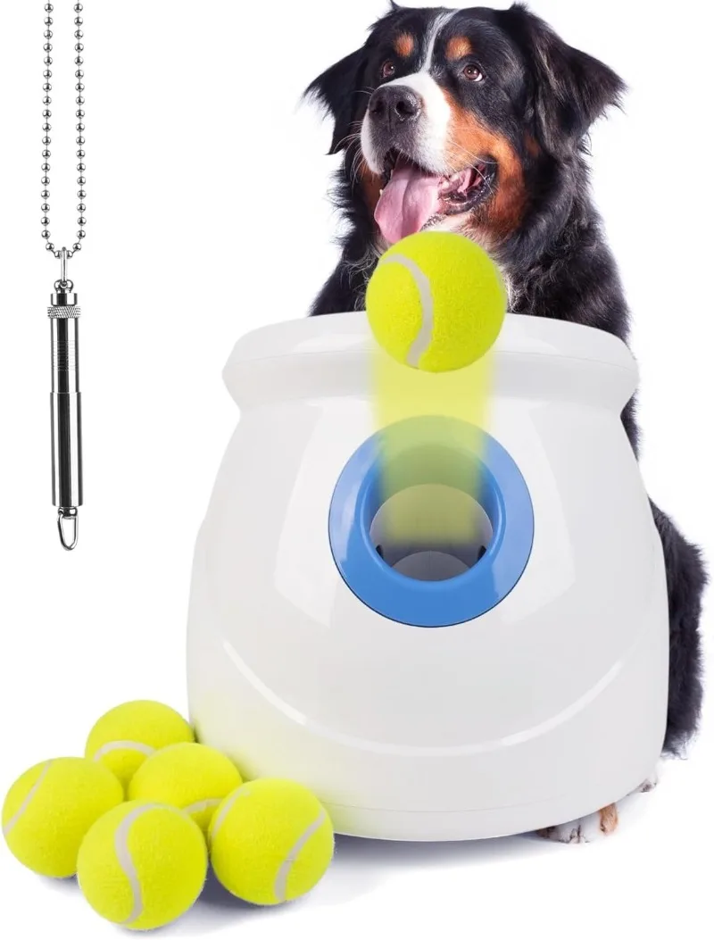 

Dog Automatic Ball Launcher for Large Dogs Ball Thrower Machine Outdoor Indoor Use Interactive Dog Toy Adjustable Distance 10-40