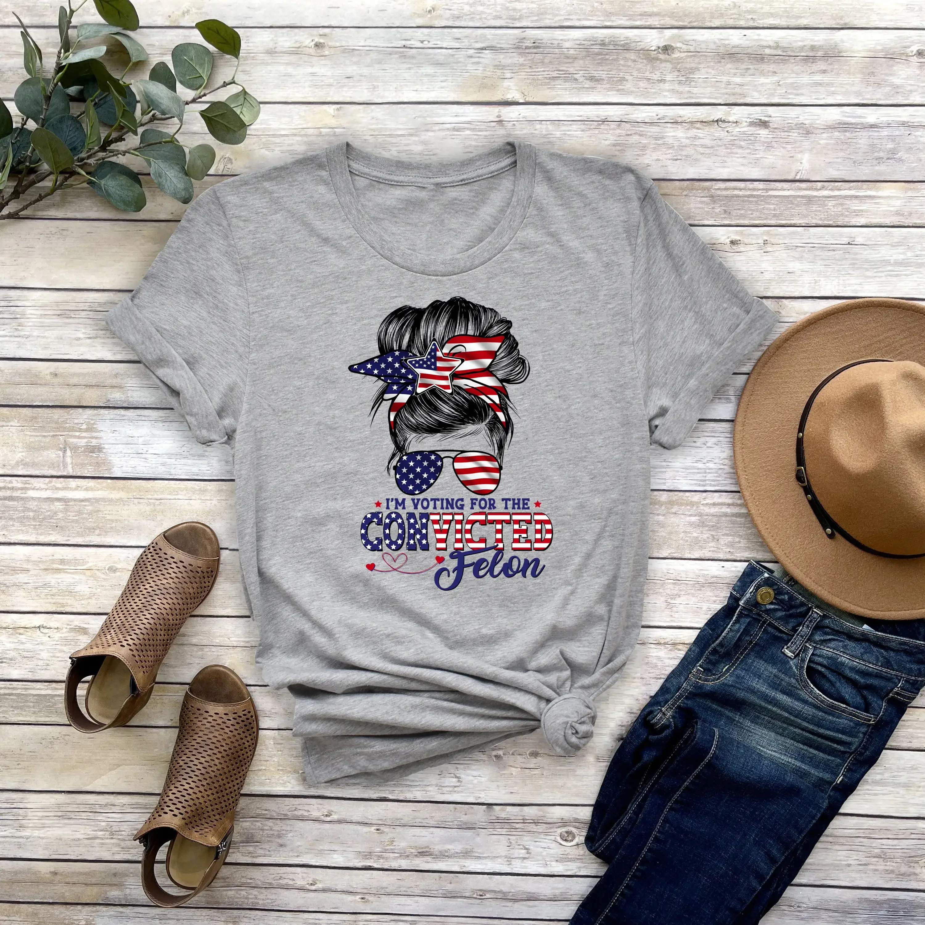 I m Voting Convicted Felon 2024 T Shirt For The Funny Political Sarcastic Election