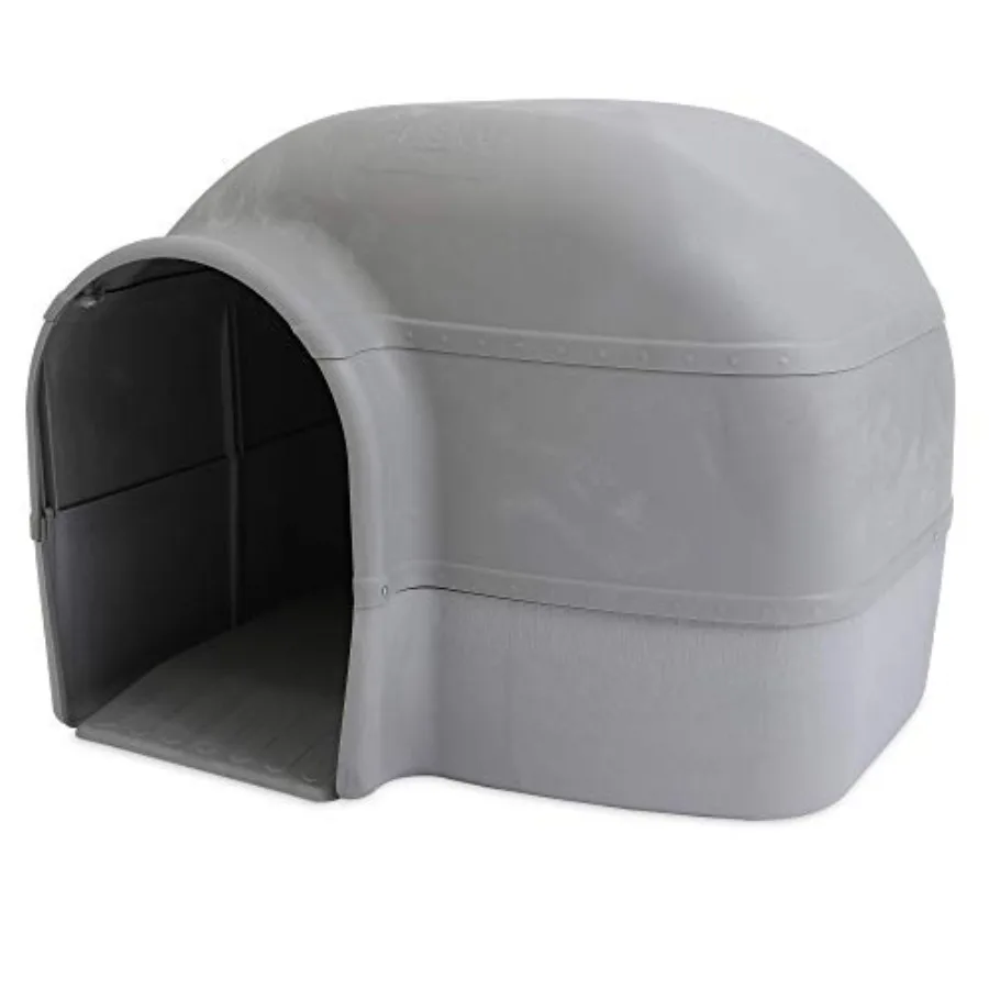 

Husky Dog House for Dogs Up to 90 Pounds, Grey, Made in USA