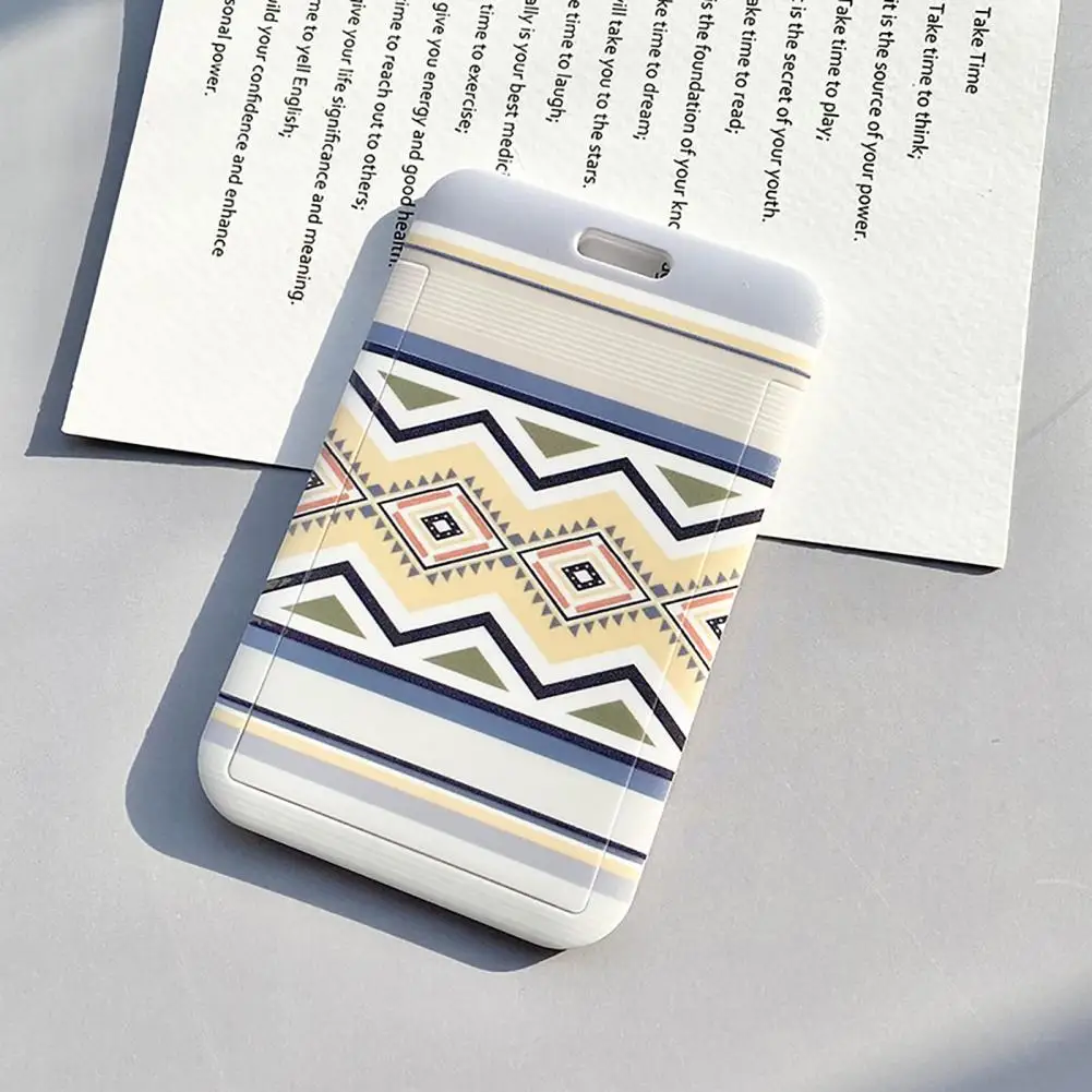 Lightweight  Lovely with String Multi Patterns Card Holder Storage Card Badge Holder Protective   for Kids