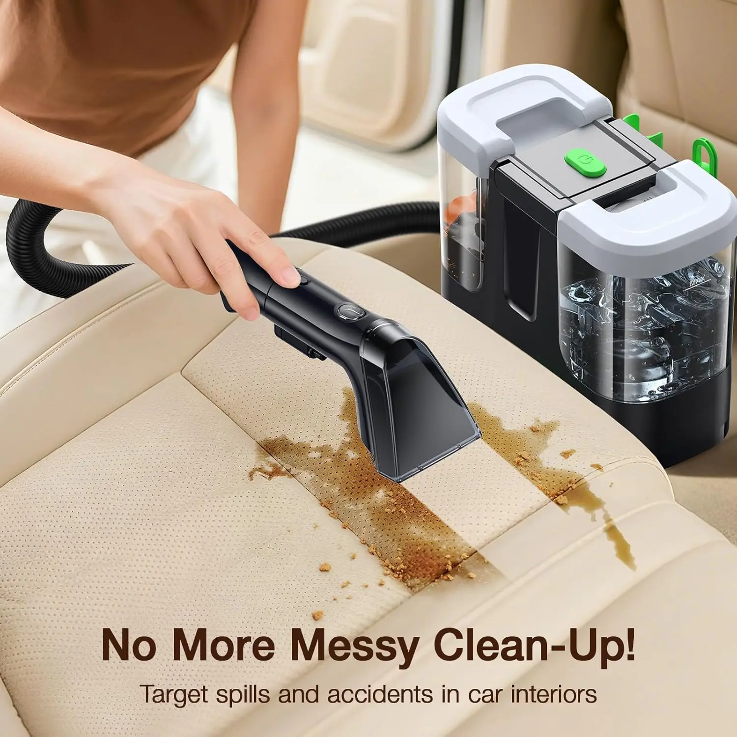 Tragbare Teppichreinigungsmaschine mit 18 kPa für die Tiefenreinigung, Fleckenreiniger für Haustiere, Möbel und Auto