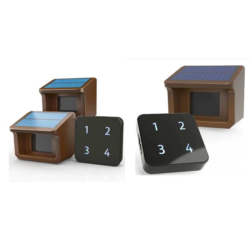 Solar Wireless Driveway Alarme, Sensor de Movimento Outdoor Weather-Resistant, DIY Sistema de Alerta, EU Plug, 800 Metros, Novo