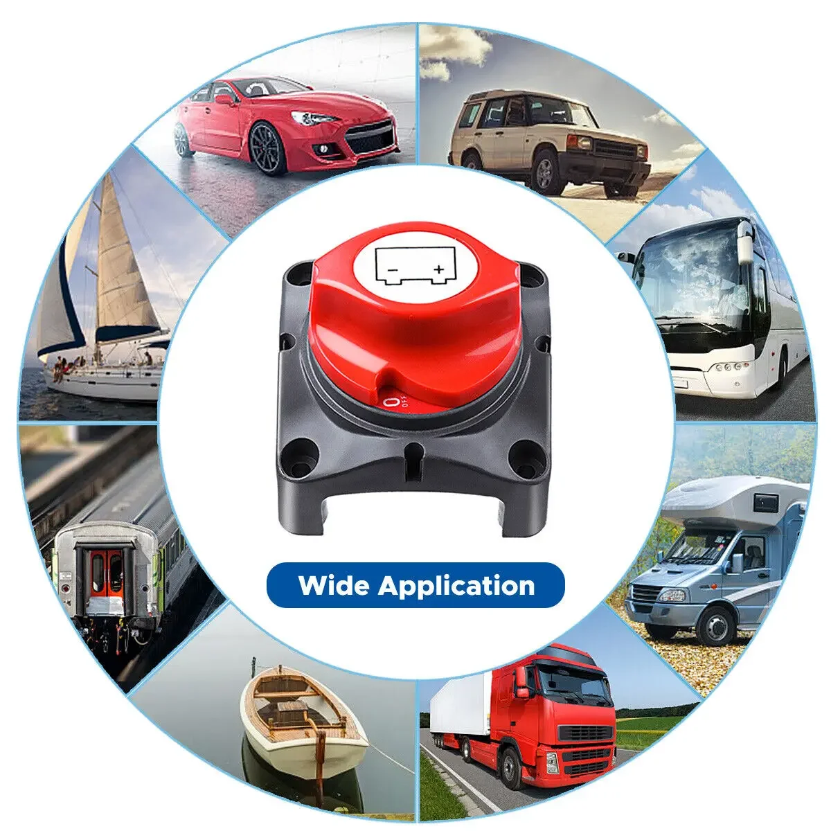 12-48V Master Battery Switch Kit with Screws Cut Off Kill Knob Switch Disconnect Isolator For Car Marine Boat Bus Truck Atv Rv