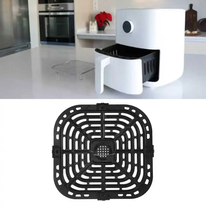 Friteuse knuspriger Platten korb mit Gummi füßen 24x23cm Friteuse Grill pfanne 304 Edelstahl Friteuse Ersatz knuspriger Platte