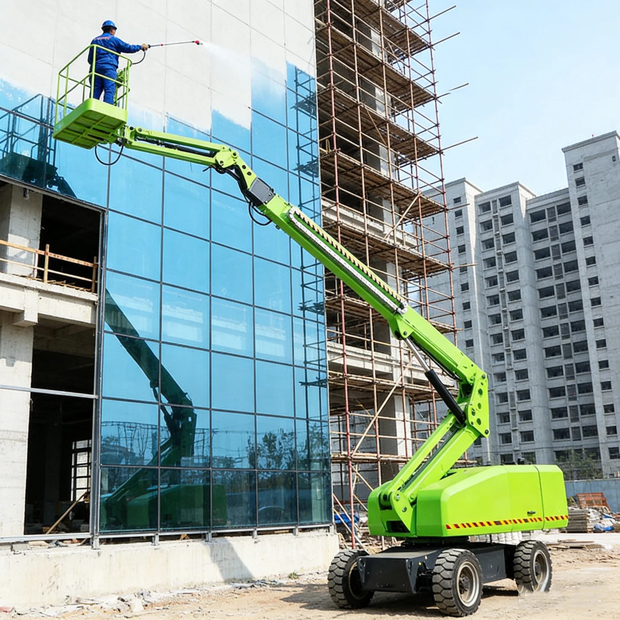 Hot Sale! 12M Electric Articulated Boom Lift Self-Propelled, 360° Rotate for Indoor Warehouse Maintenance