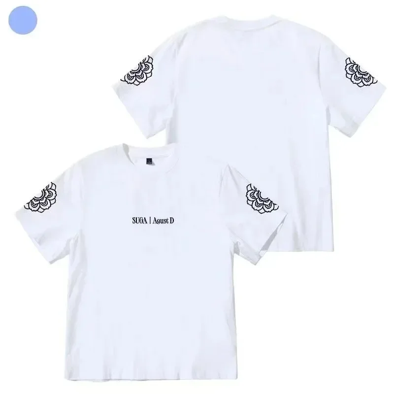 100% Cotton T Shirt Kpop Suga Agust D D-DAY Printed Men's Women's Clothing Plus Size Graphic T-Shirt Top Summer Fashion Clothes