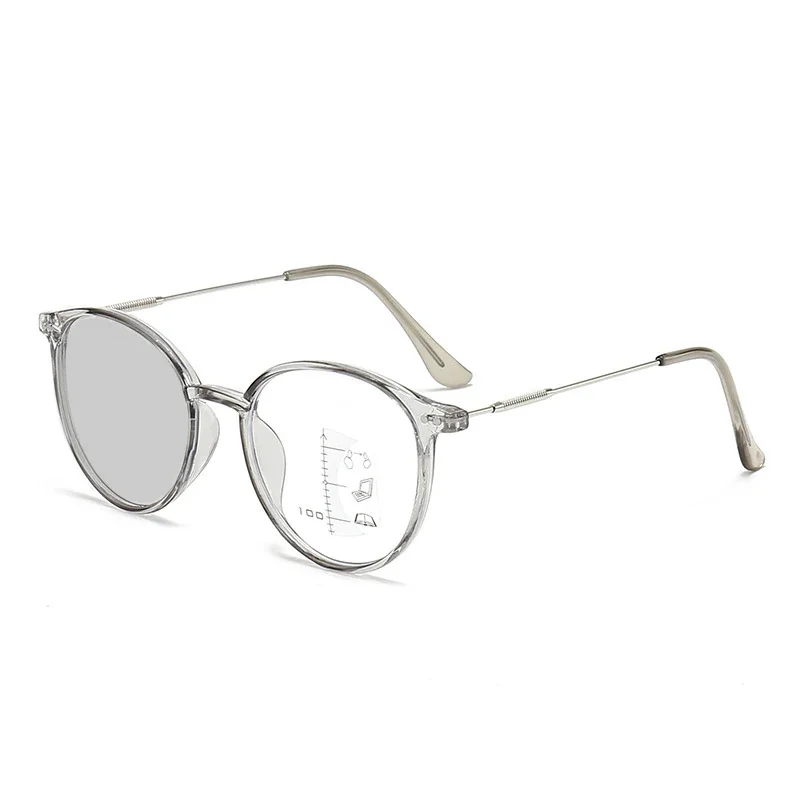 Runde Rahmen Progressive Multifokale Brillen Mode Photochrome Lesebrille Frauen Männer Ultraleichte Nah- und Fernbrillen – Detail 10