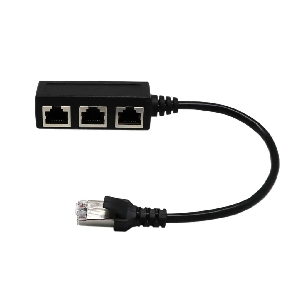 

Адаптер-сплиттер, 1 штекер на 3 гнезда, адаптер, интерфейс Ethernet-кабеля, удлинитель 8P8C, сетевой разъем локальной сети