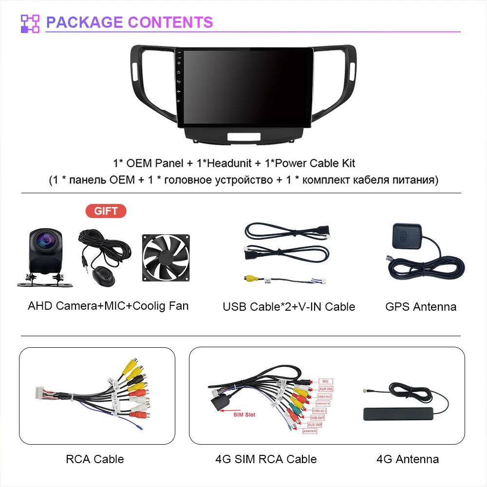 Android 15 Carplay Auto DSP 2K Screen Car Radio Multimedia Player For Honda Accord 8 2008-2012 Autoradio Stereo 2din Head Unit