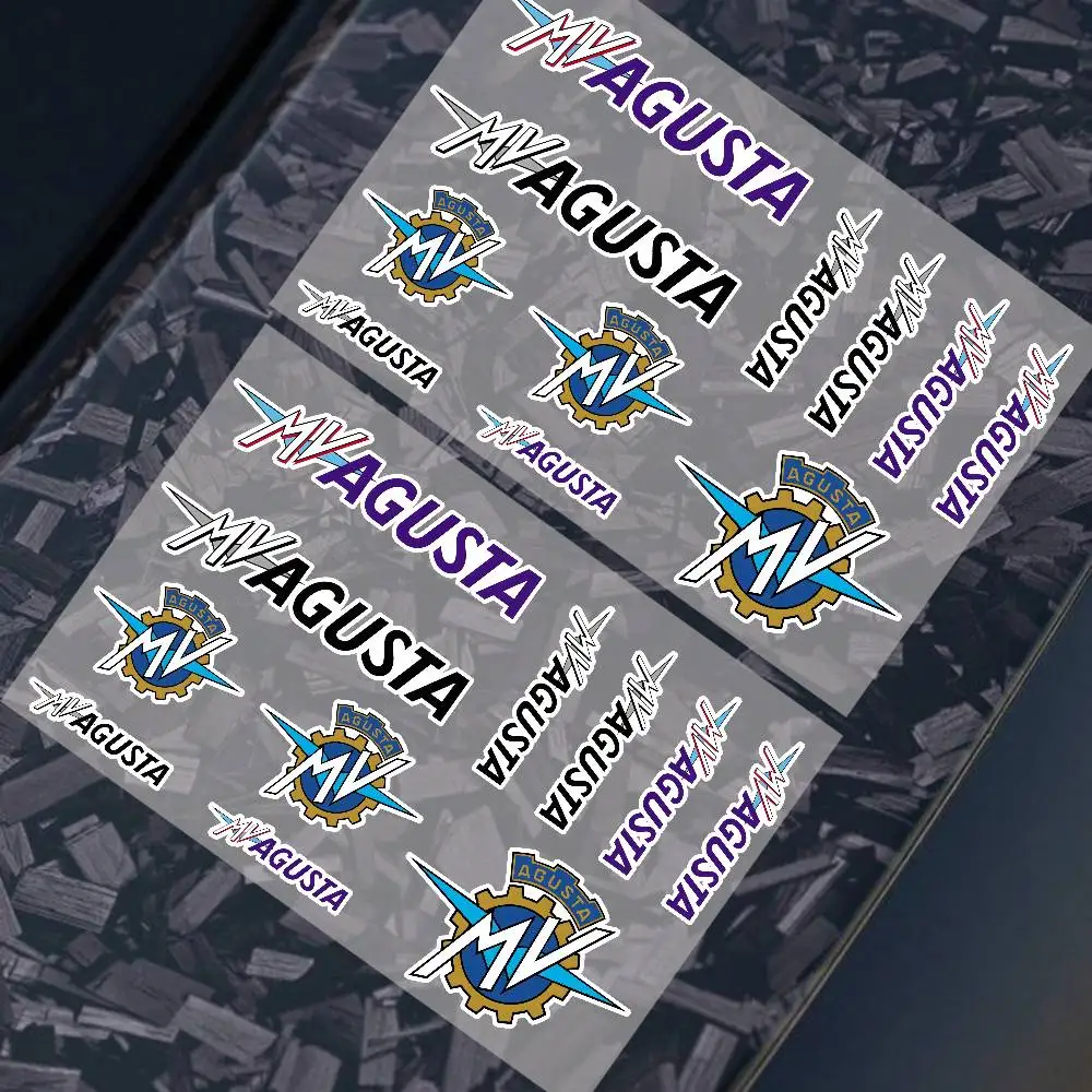 1pc bicicleta motocicleta carro locomotiva reflexivo laser adesivo estilo decalque de vinil adesivos decoração para M-MV logotipo A-AGUSTA