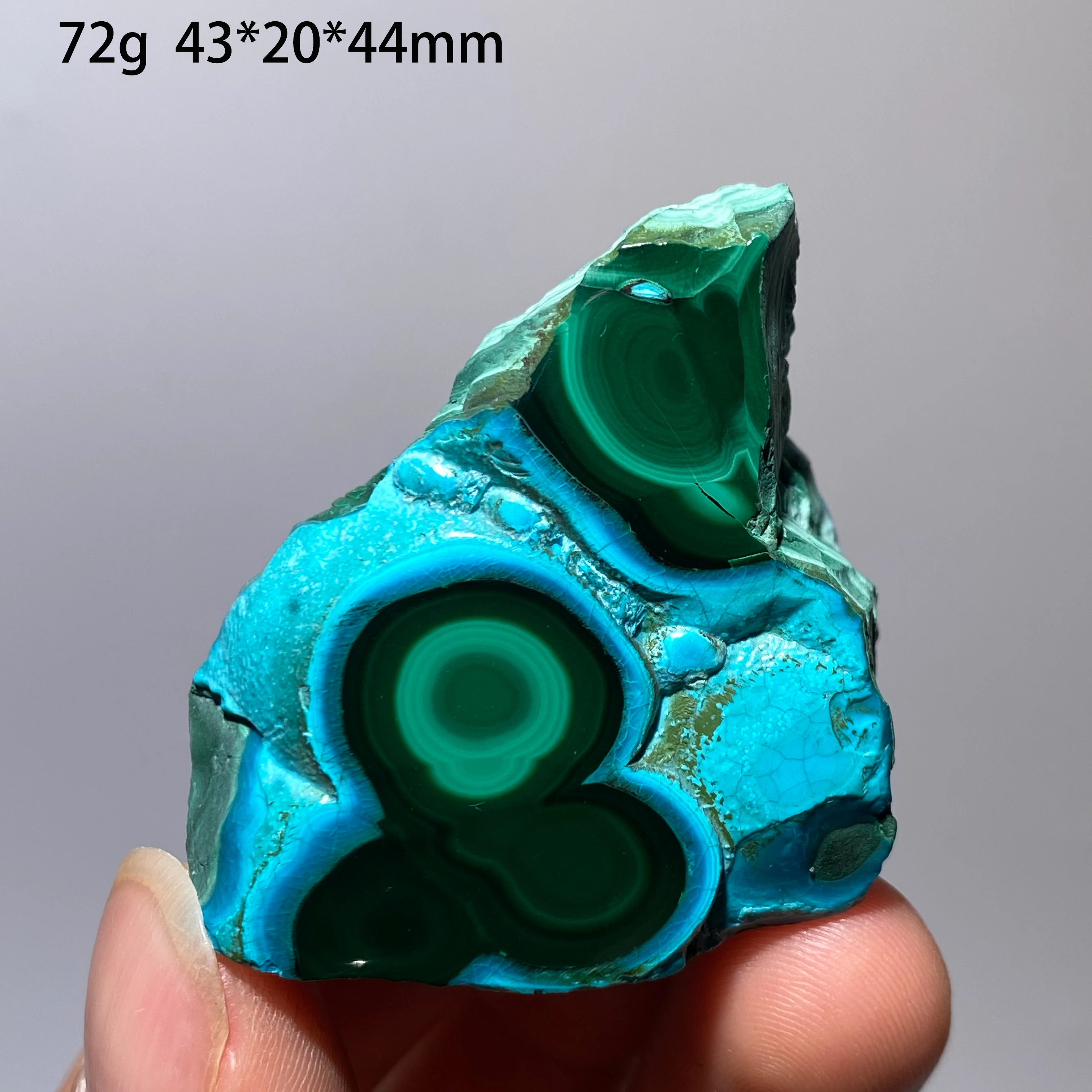 New 100% Natural Chrysocolla Malachite Plate Phoenix Stone Blue Green Quadrilateral Rainbow from Zambia