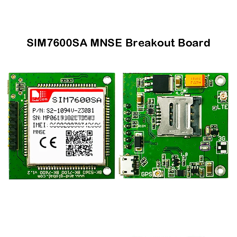 

SIMCOM SIM7600SA MNSE LTE Cat1 module breakout baord B1/B2/B3/B4/B5/B7/B8/B28/B40/B66 New Zealand Australia South America