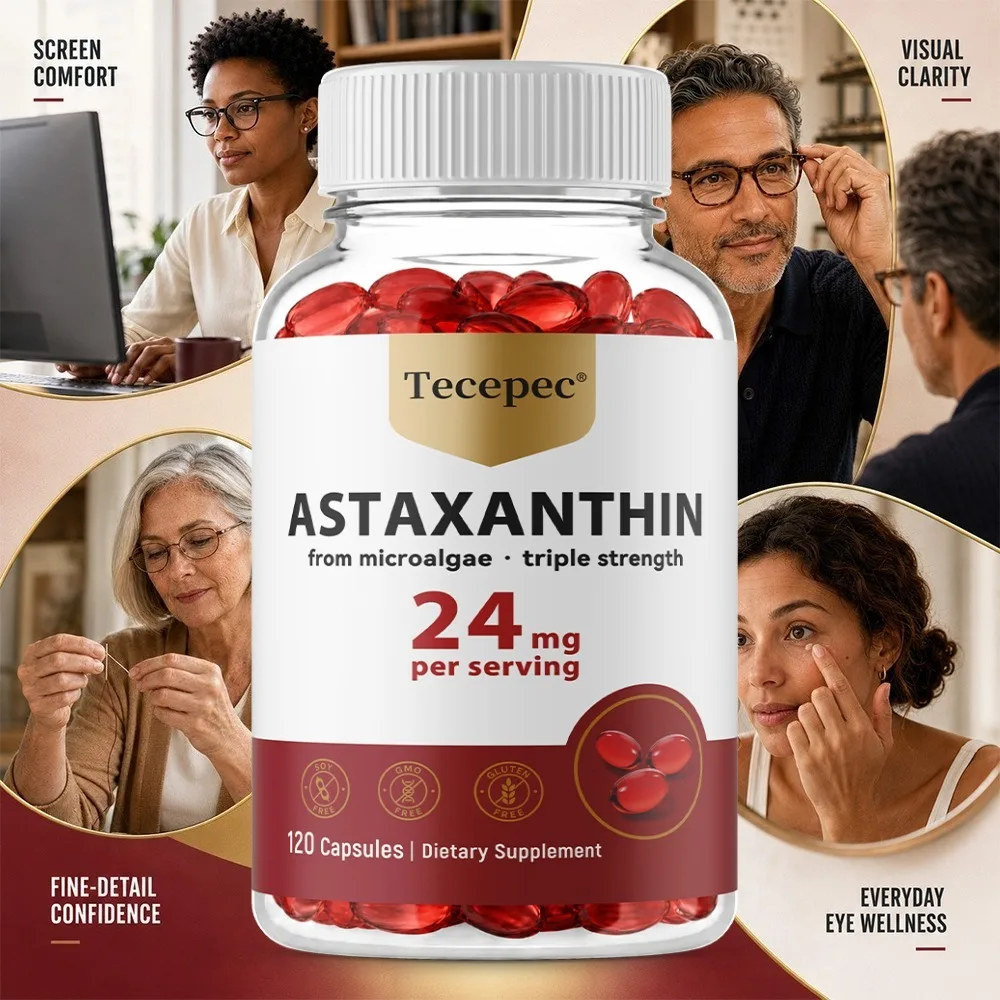 Astaxanthin 24mg, Supports Eye, Skin, Joint, Brain, Heart & Immune System Health, Stamina & Healthy Aging for Women & Men