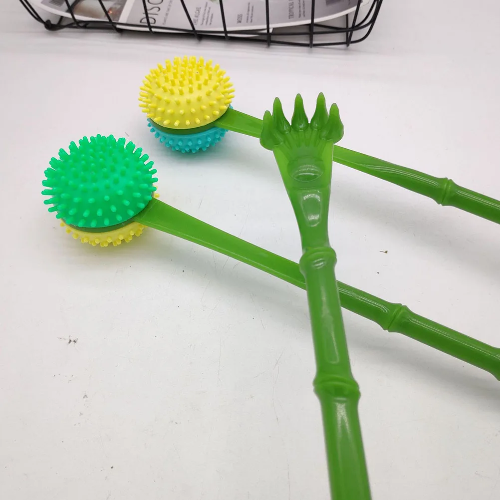 

2pcs Portable Plastic Back Scratcher for Adults Durable Lightweight Long Handheld Massager Stress Relief Massage Tool Hammer