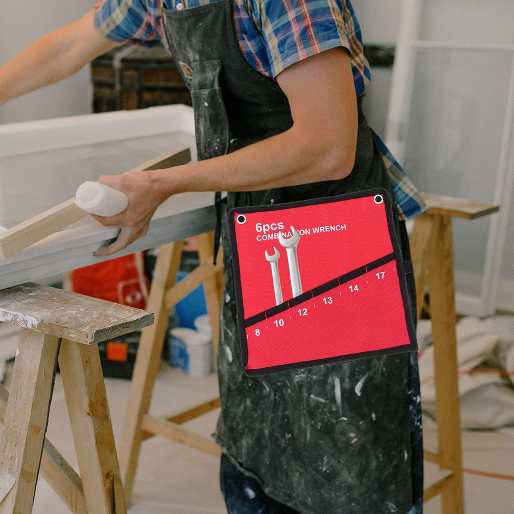 

2Pcs Roll Up Tool Organizer Bags Canvas Small Lightweight Wrench Roll Pouches Durable Tool Holder for Workshop