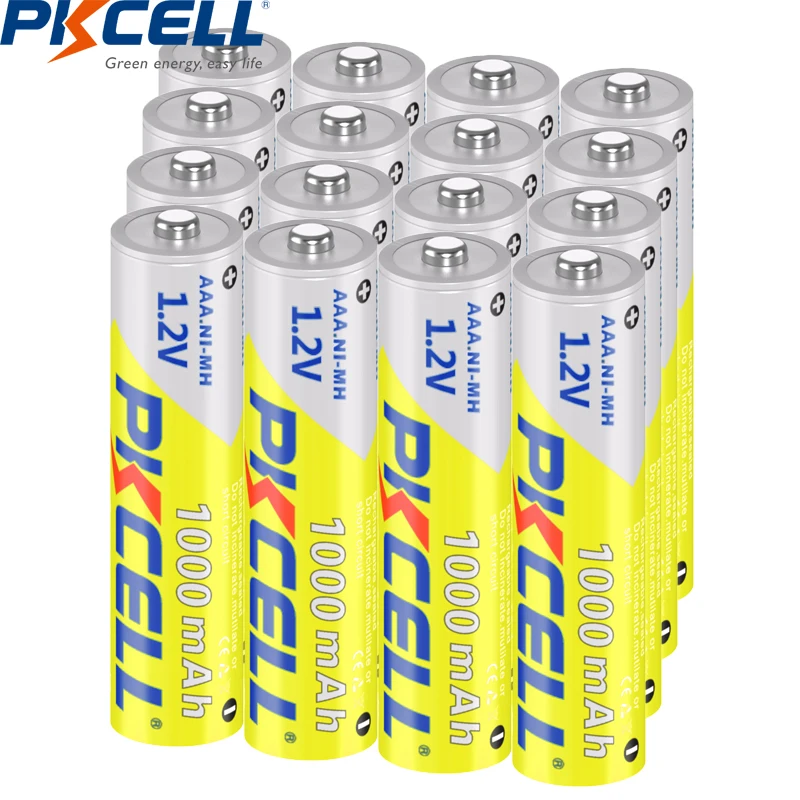 

16PC PKCELL AAA Batteries Ni-MH AAA Rechargeable Battery 1.2V 1000mah And 4PC Battery Box For remote control Toys flashlight