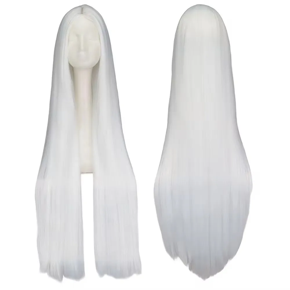 100CM/40 Inches Black Wig Long Wigs Synthetic Heat Resistant Halloween Carnival Costume Cosplay Straight Hair Wigs