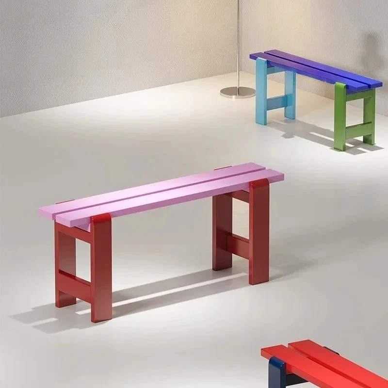 

Entrance colored shoe changing stool