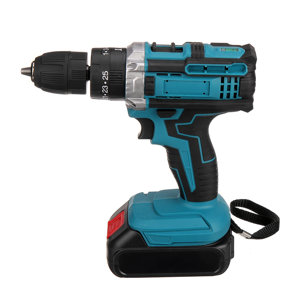 Drillpro 21V  Cordless Electric Impact Drill 1450rpm High Speed Speed Rechargeable Battery  driver Power Tools With tool Bits