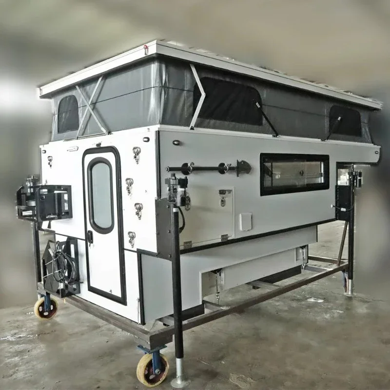 Customized Aluminum 4X4 Off Road Pop Up Slide-In Pickup Camper Tent Overland Camping RV For Outdoor Self-Driving
