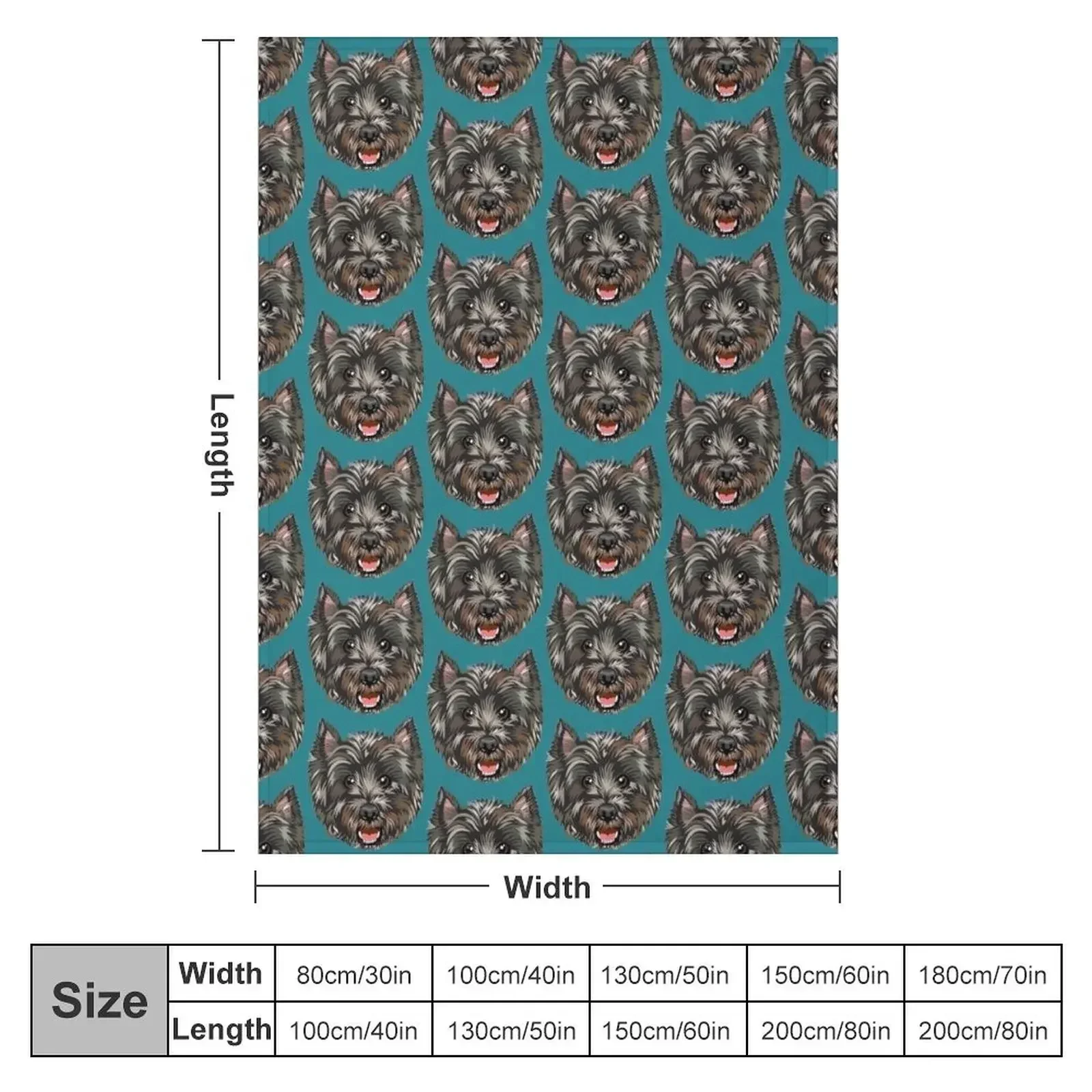 Dark Cairn Terrier Throw Blanket Flannels Furry For Baby Blankets