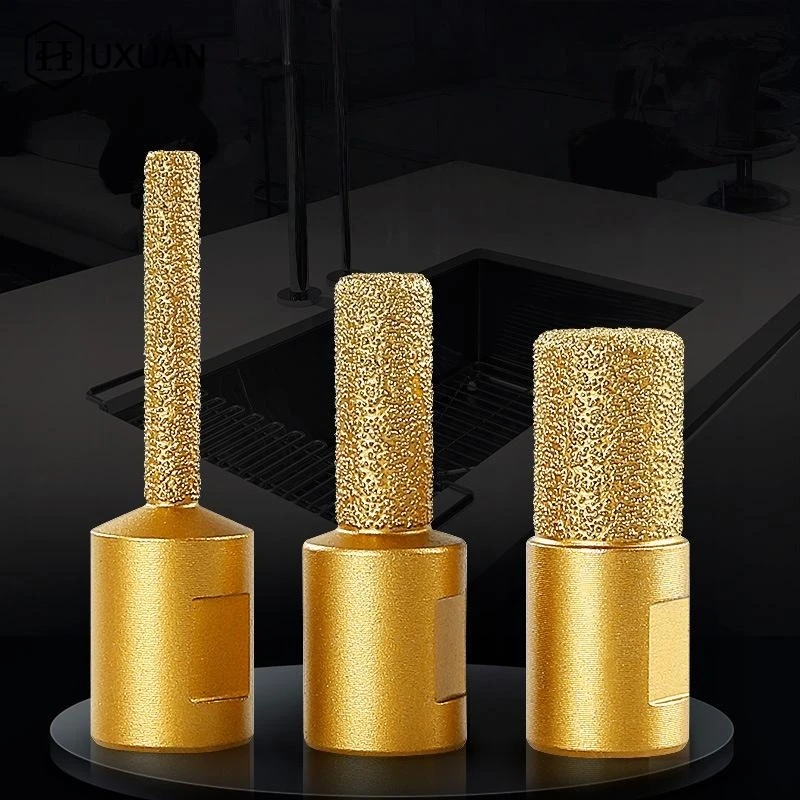 1Pcs High Efficiency Edges Trimming And Grooving Tool Round Shank Vacuum Brazed Burr Rotary Grinding Head For Angle Grinder