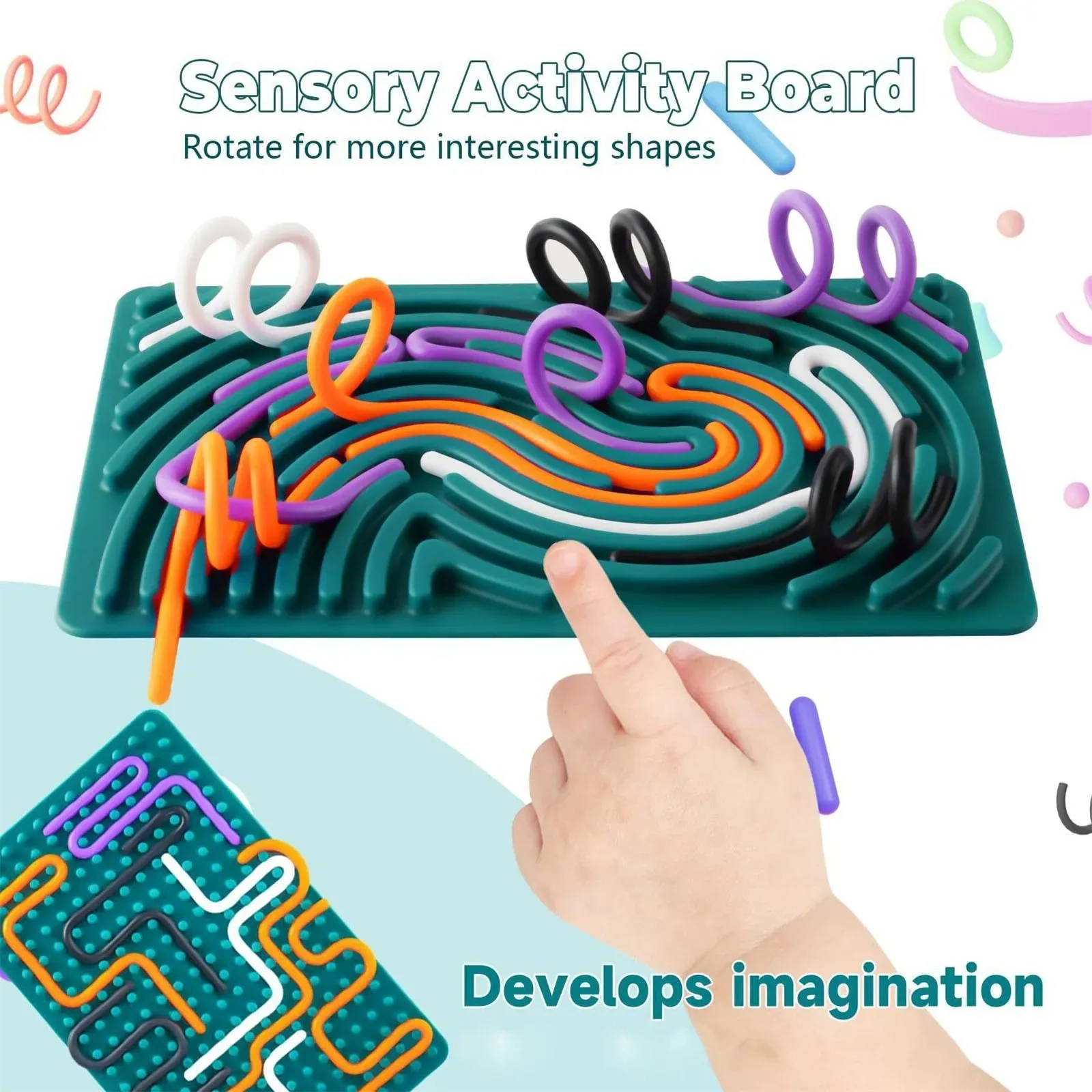 Montessori Toys Busy Board Sensory Activity Developing Board for Motor Skills,Learning Board for Toddlers