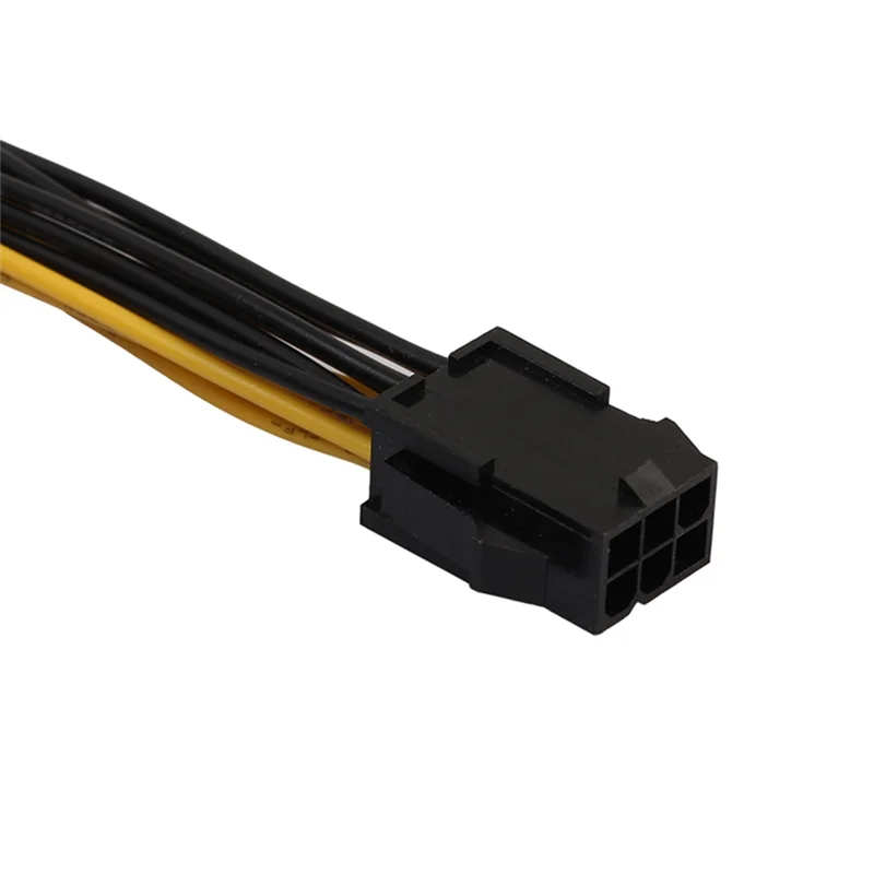 5X PCI-E PCI Express 6 broches femelle vers double 2 ports 8 broches (6 + 2 broches) adaptateur F/M mâle câble d'alimentation de carte vidéo GPU 18AWG 20Cm