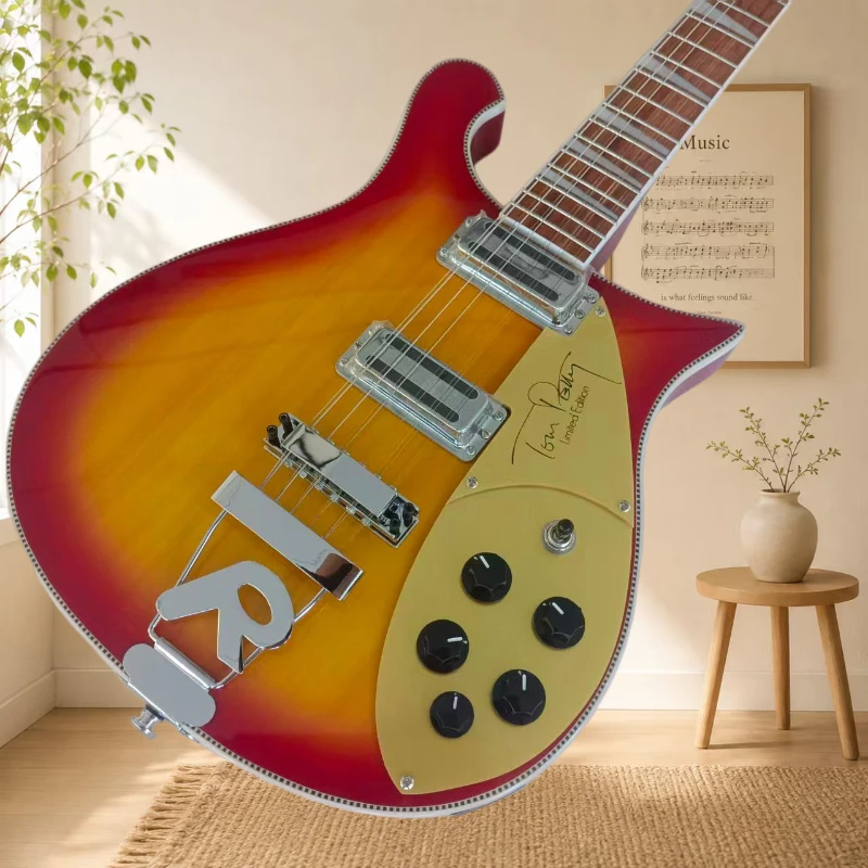 620 Electric Guitar Sunset Gradient Mahogany Body HH Maple Neck Arc-shaped Signature Protective Plate Beginner Free Shipping