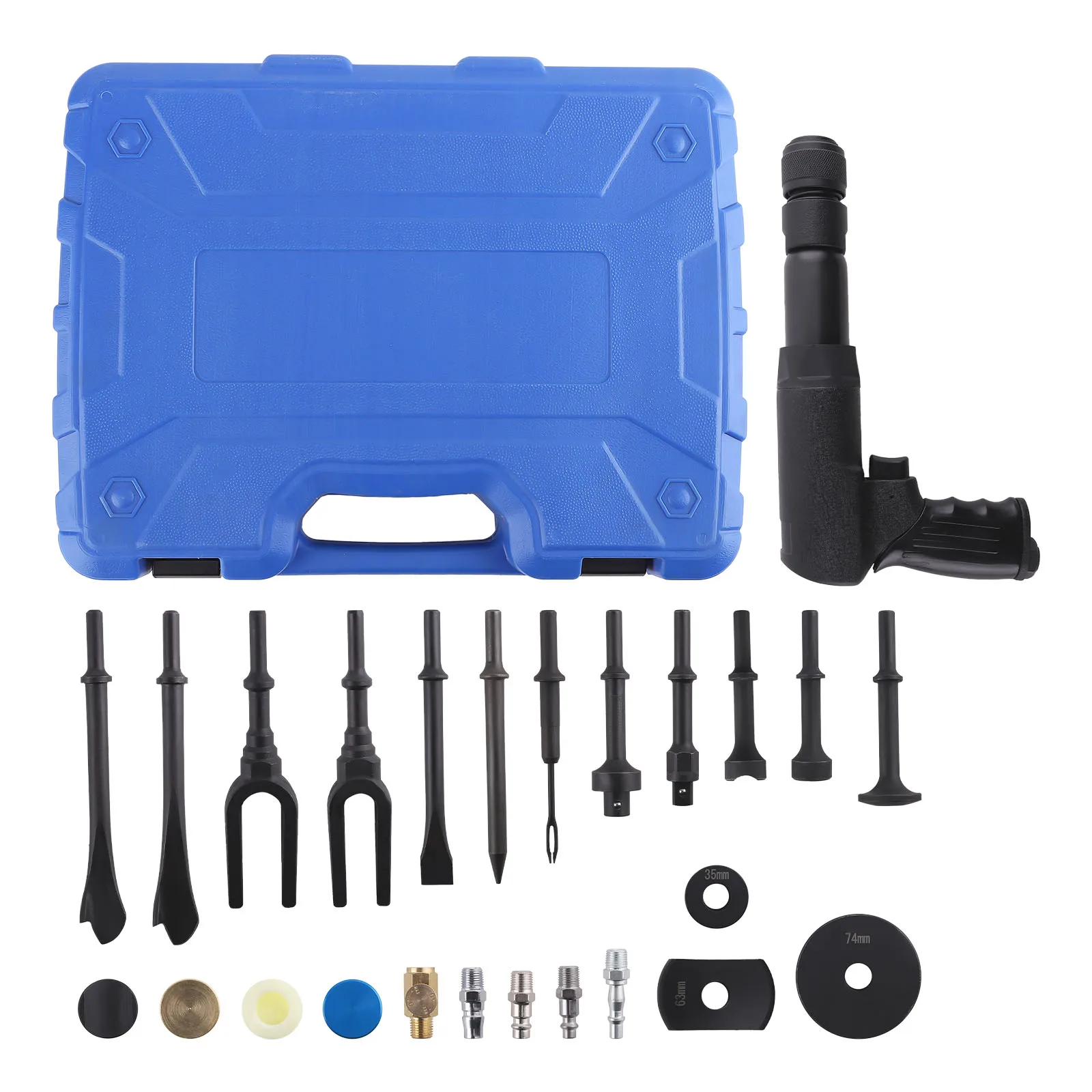 

Air Hammer Kit Multi-functional Pneumatic Hammer Chisel Tool Plus Set W/ Case